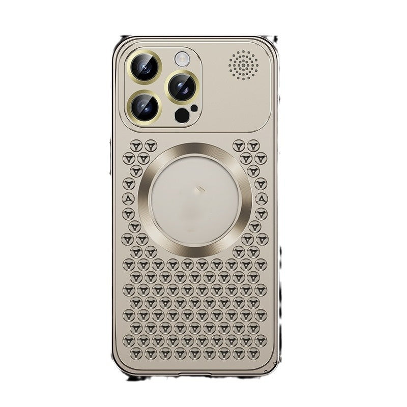 Téléphonie Aromathérapie Shell Metal Mesh Lens Aspiration magnétique