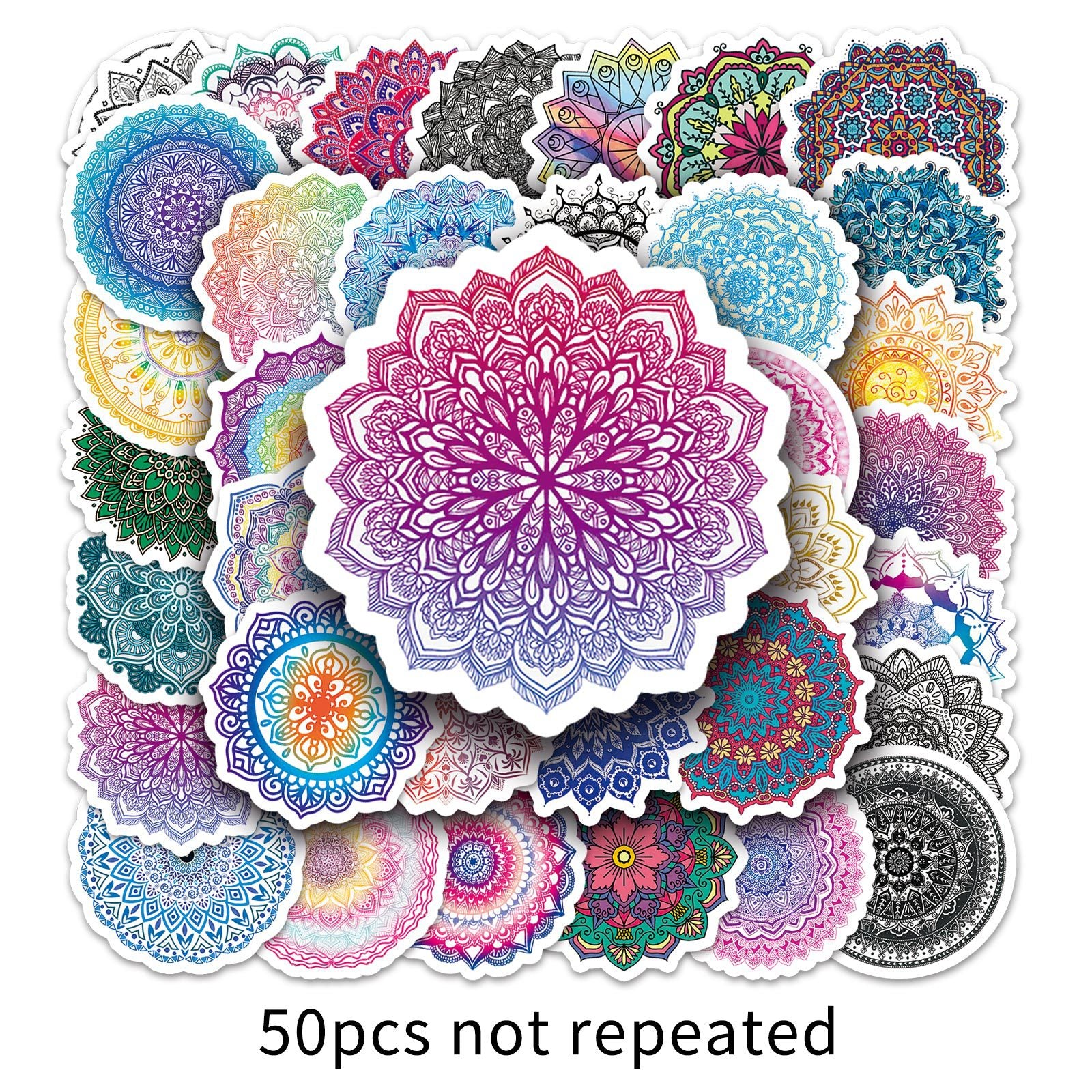 Stickers Bagage Mandala Graffiti Cool Creative Retro Bricolage Téléphone Étanche
