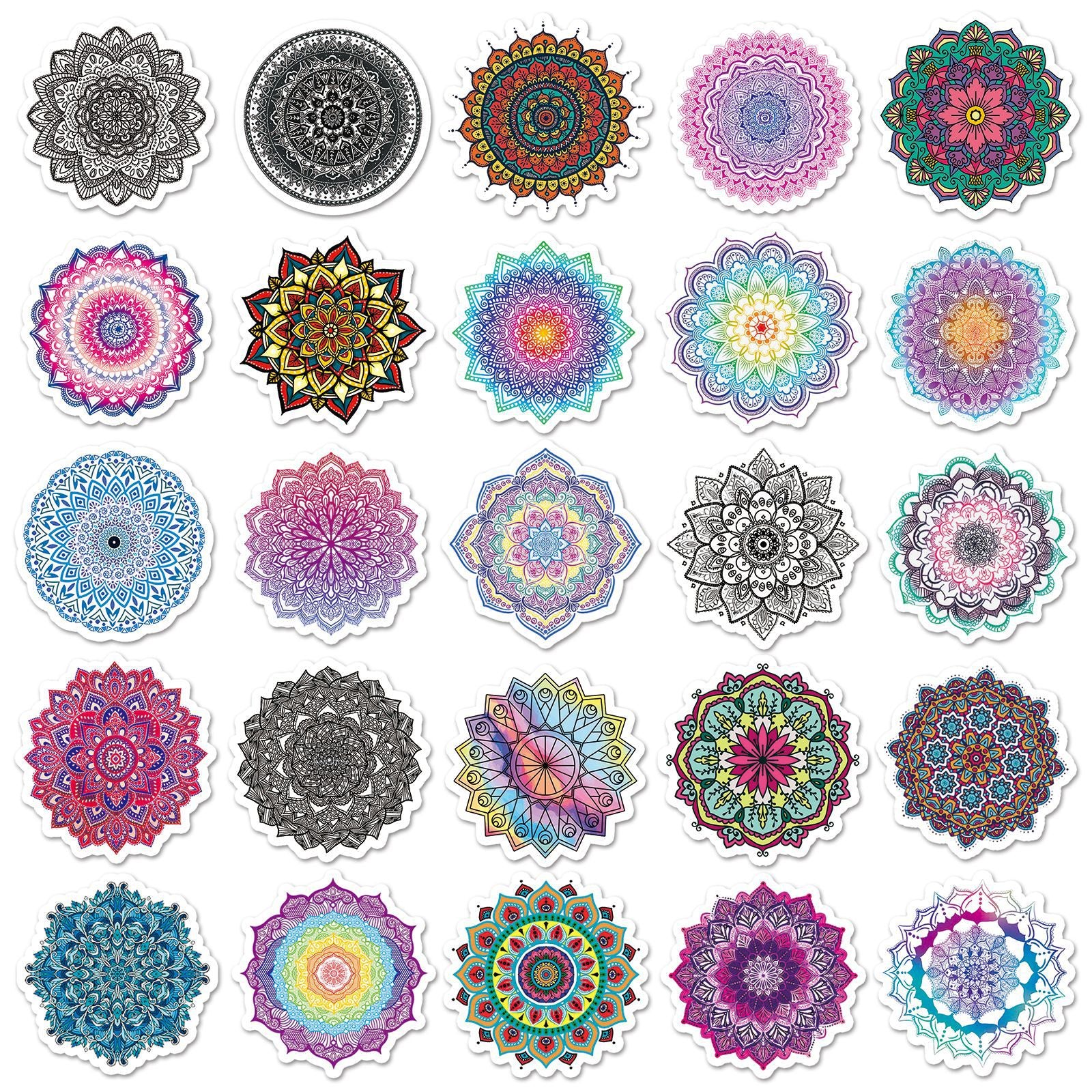 Stickers Bagage Mandala Graffiti Cool Creative Retro Bricolage Téléphone Étanche