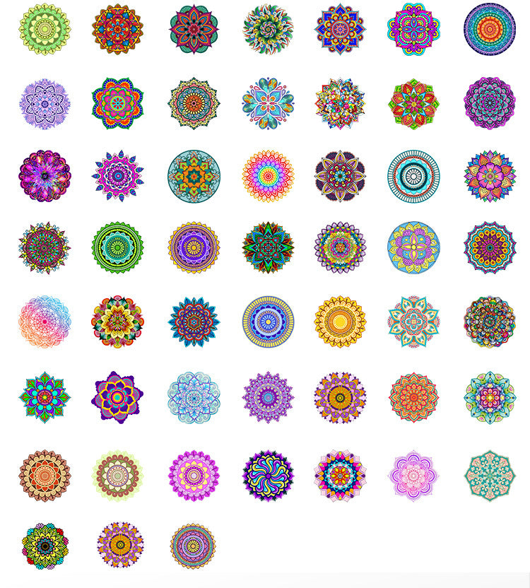 Stickers Bagage Mandala Graffiti Cool Creative Retro Bricolage Téléphone Étanche