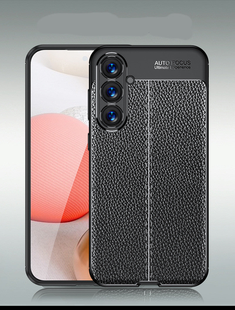 S24Ultra Telephone Case M34 Litchi Pattern A35 Anti-fall Shell Business S23FE Cas de protection
