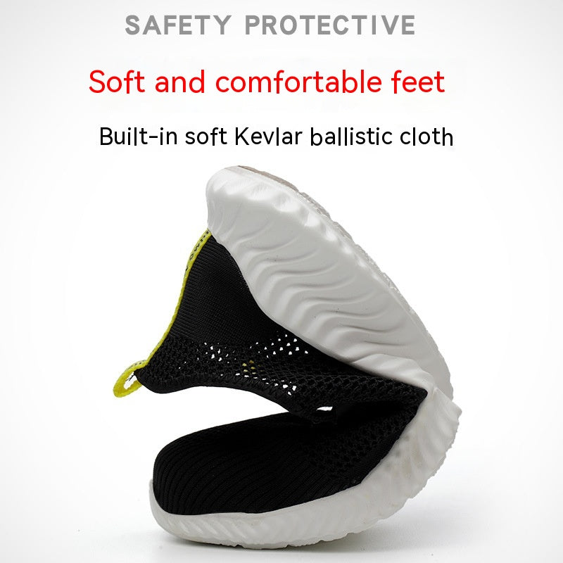 Men's Lightweight Work Shoes Breathable Steel Toe Midsole Resistant Footwear