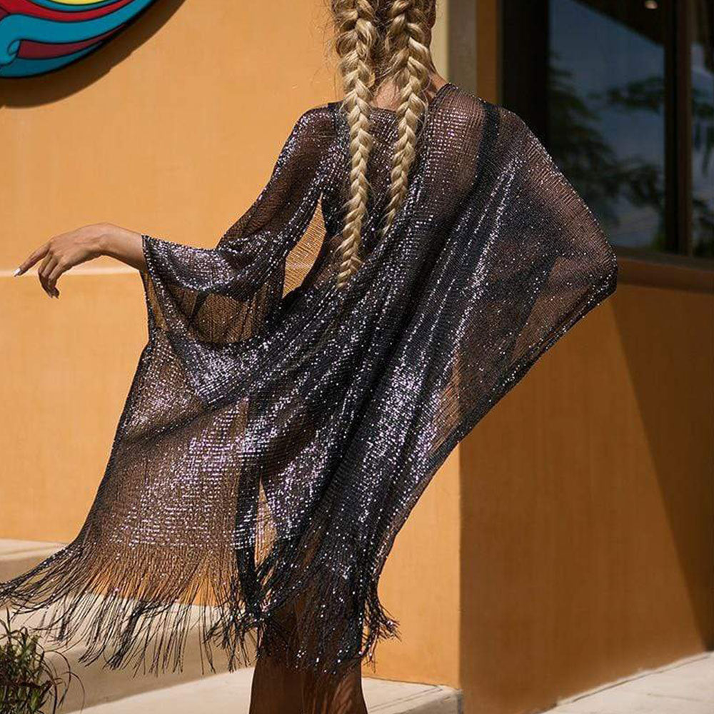 Couverture de protection solaire transparente Mesh Gold Silver et Silk Beach