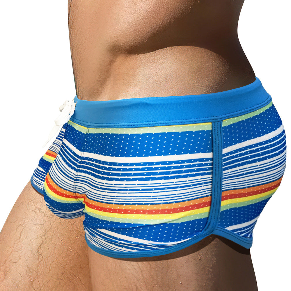 Trucs de bain à angle plat à fente latérale pour hommes