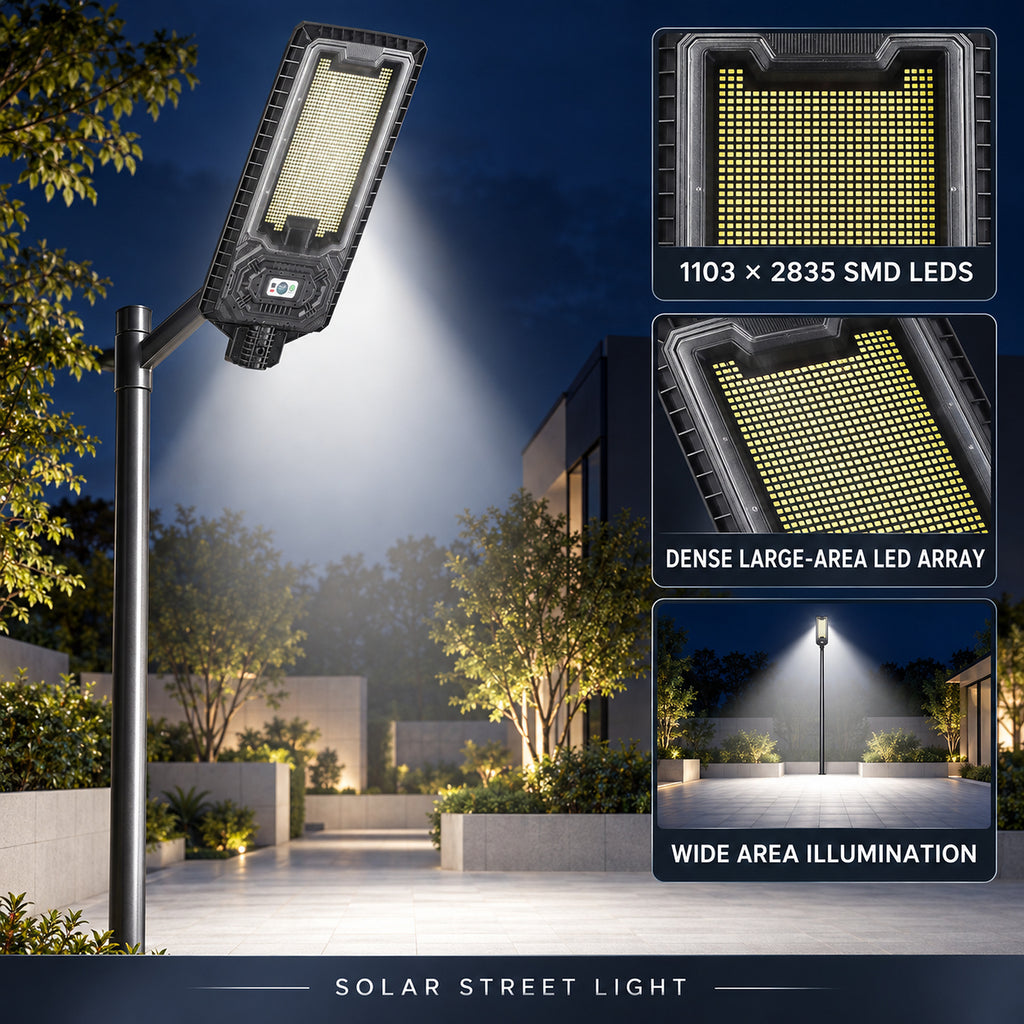 Solar Powered Motion Sensor Outdoor Light W7115 2 Noir pour Garden Yard Street Wall LED