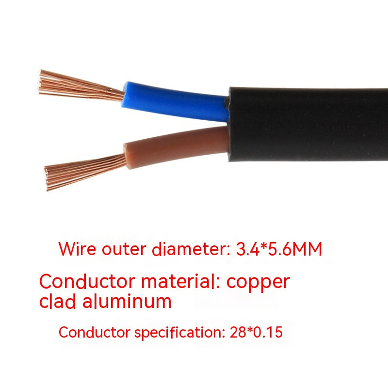 Cordon d'alimentation en cuivre standard européen en aluminium