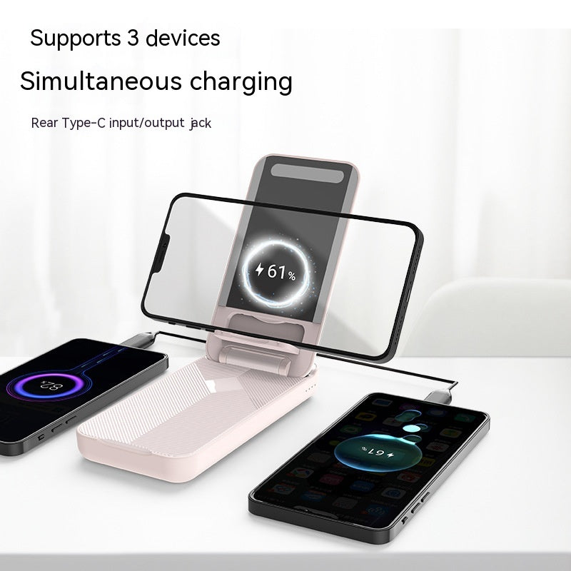 Chargeur sans fil pliable 10000 MA Power Bank