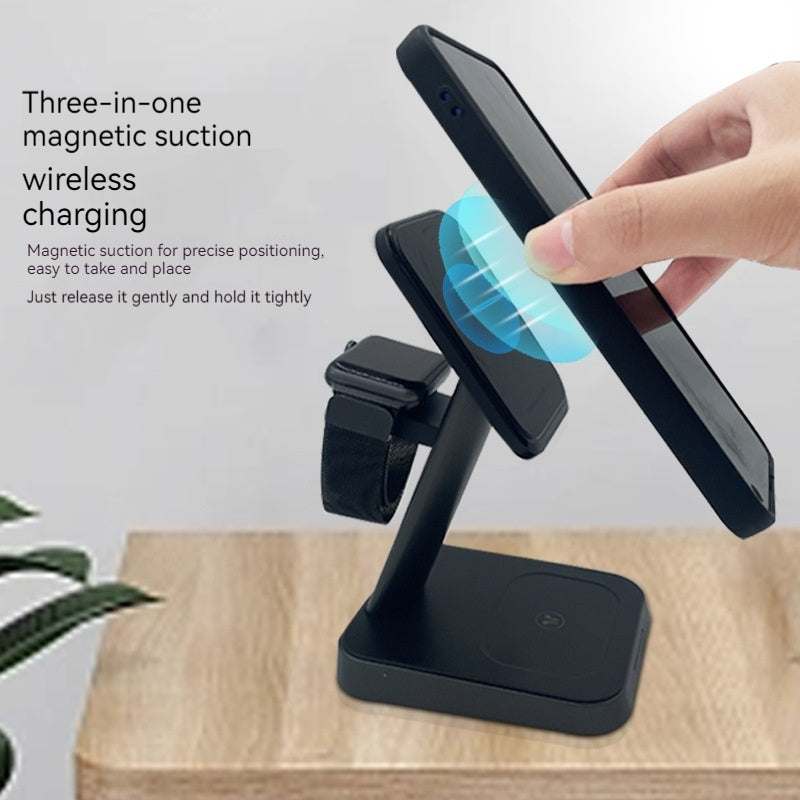 Téléphone mobile Chargeur vertical sans fil Montre Chargeur sans fil Téléphone mobile sans fil Trois..