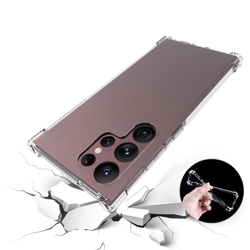Étui de téléphone TPU transparent avec coussin gonflable épais
