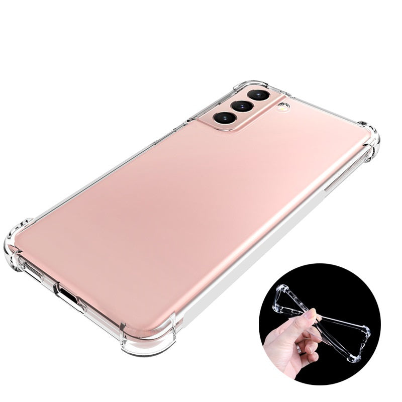 Étui de téléphone TPU transparent avec coussin gonflable épais
