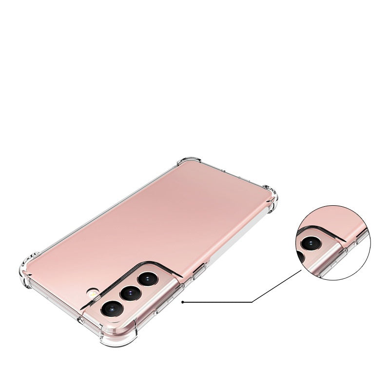 Étui de téléphone TPU transparent avec coussin gonflable épais