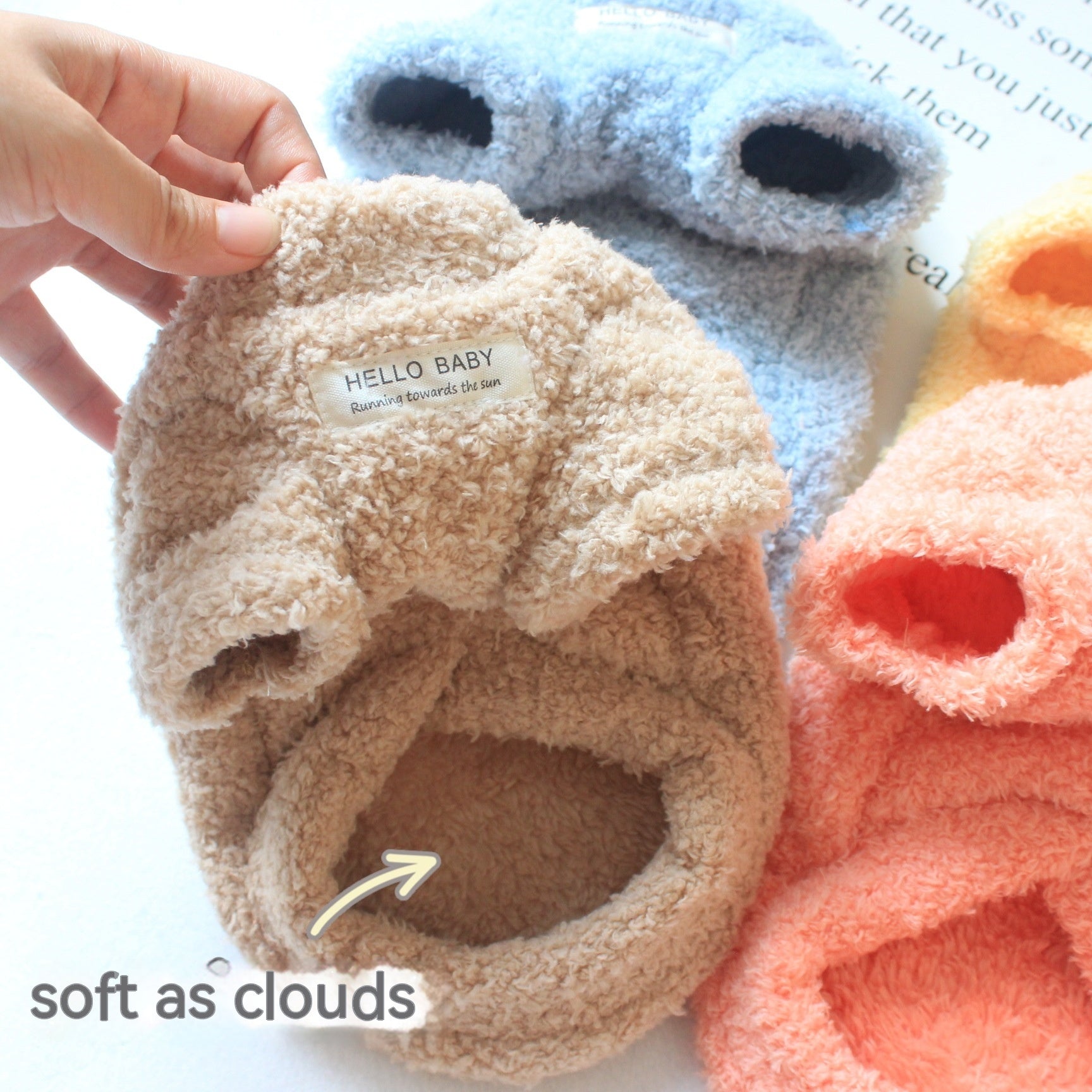 Manteau de base en velours nuage