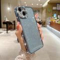 Glitter Strass Electroplated Straight Edge Transparent résistant aux gouttes