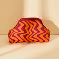 Clutch rayé de sac tricoté pour femmes