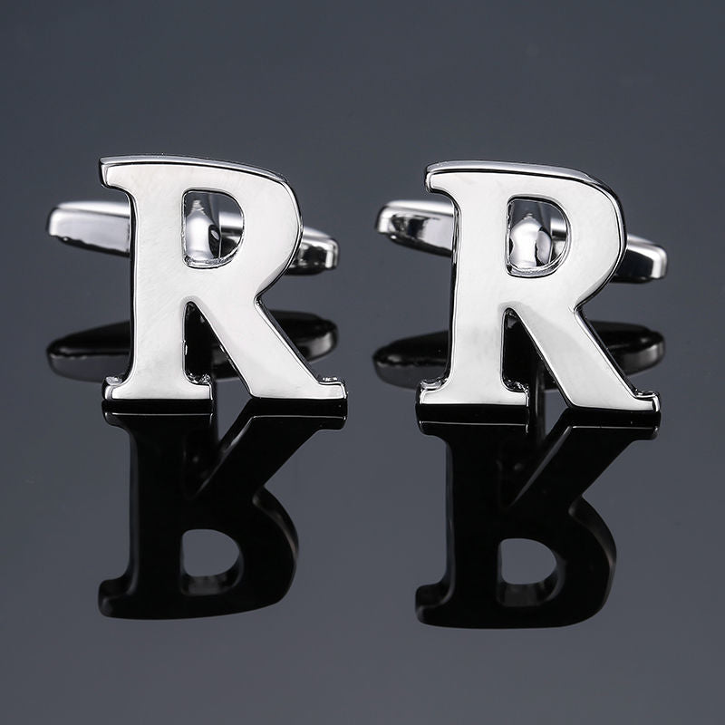 Men's French Anglais Letter Cufflinks