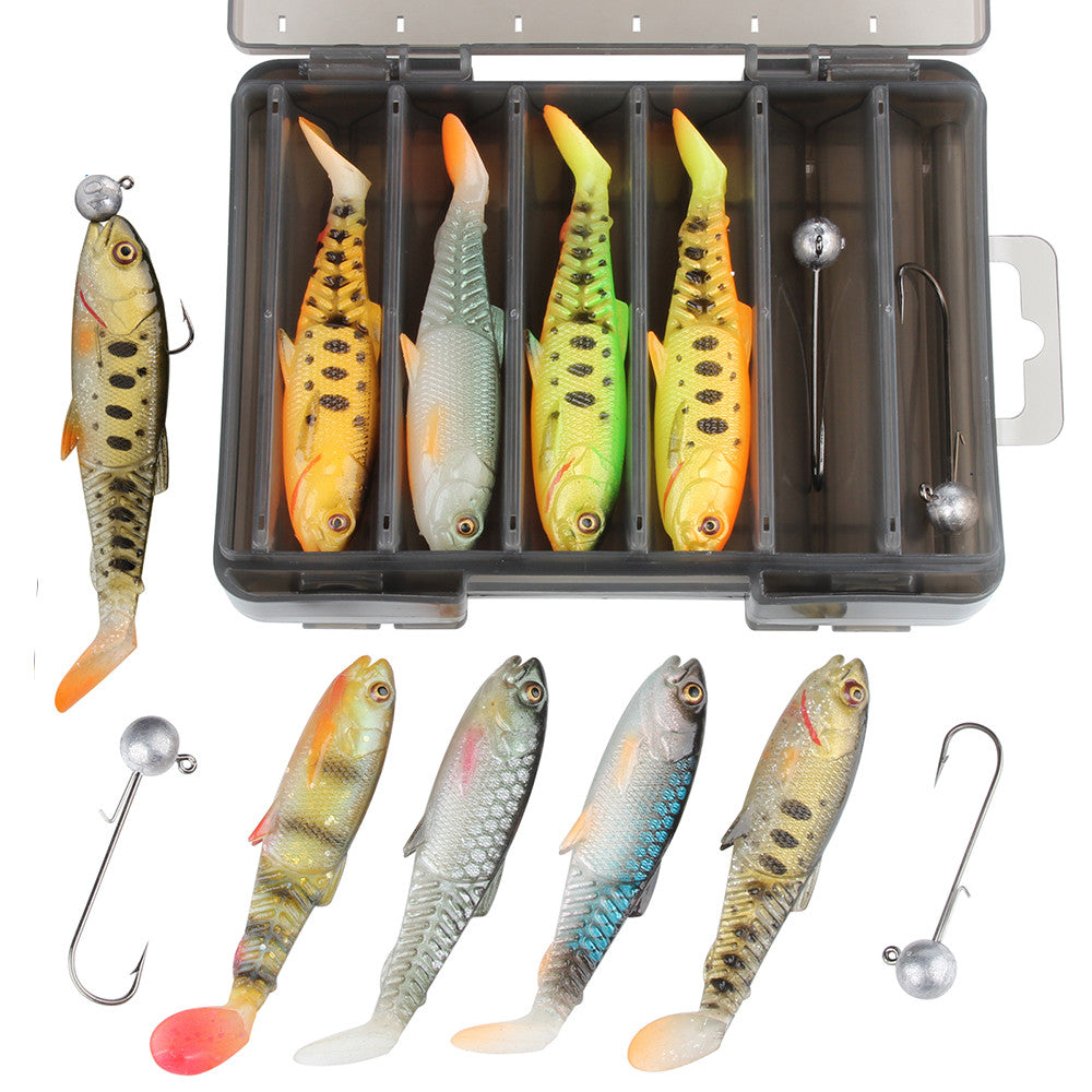Vaporiser la peinture en forme de poisson Bionic Mimic Bait T-tail Road Sous-bait Set