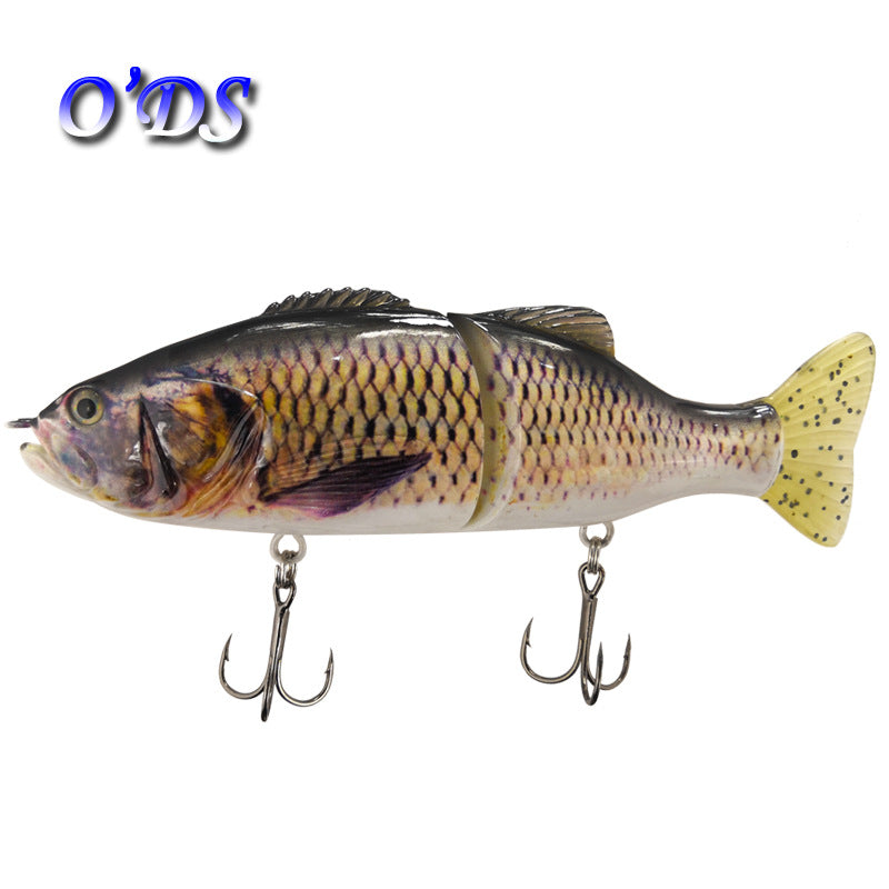 Poisson multi-sections Aile dure PVC Aile douce en forme de S Baignade Aile Lure