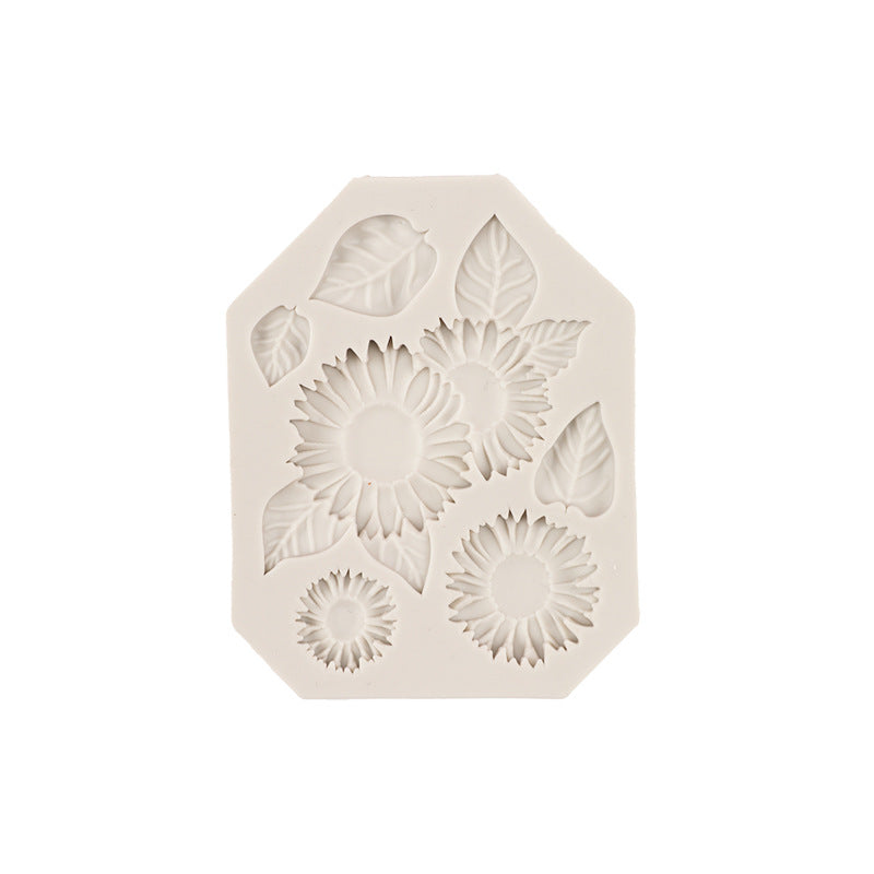 Cake Silicone Mold Fleur de tournesol Feuilles Pastorale
