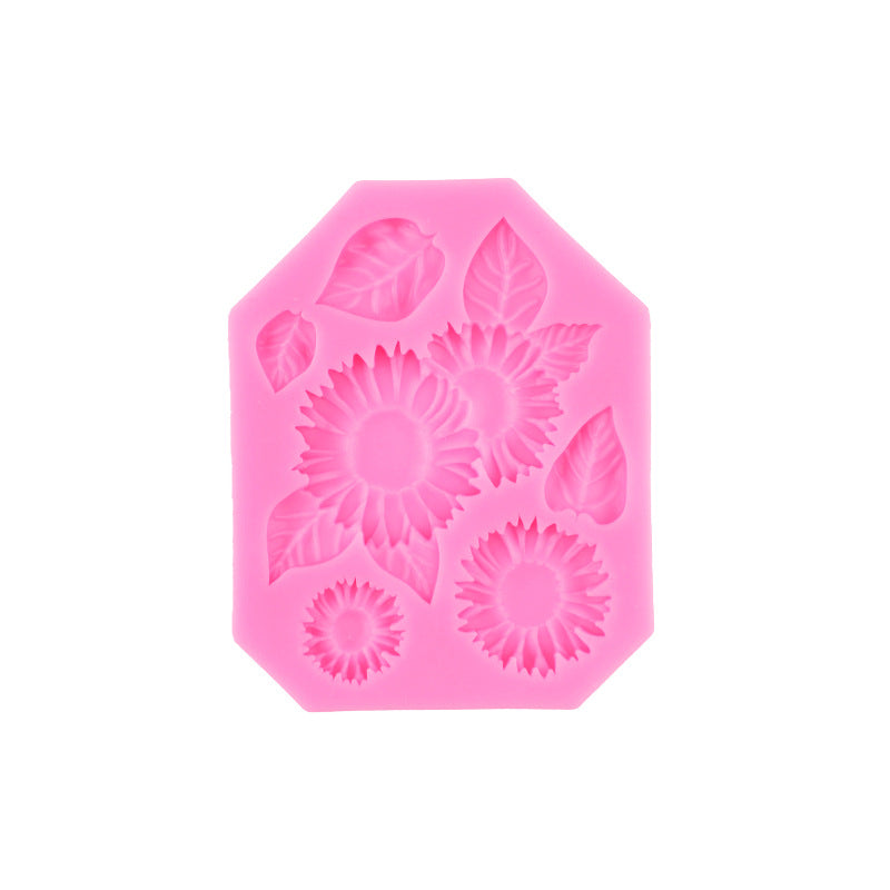 Cake Silicone Mold Fleur de tournesol Feuilles Pastorale