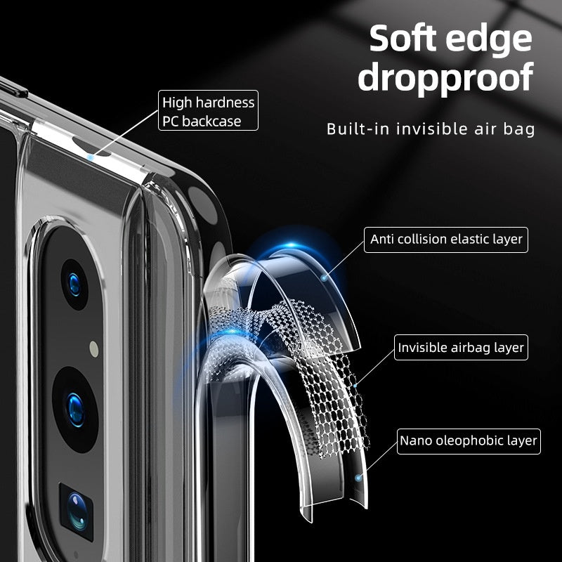 Couverture complète de boîtier de téléphone magnétique résistant à la chute