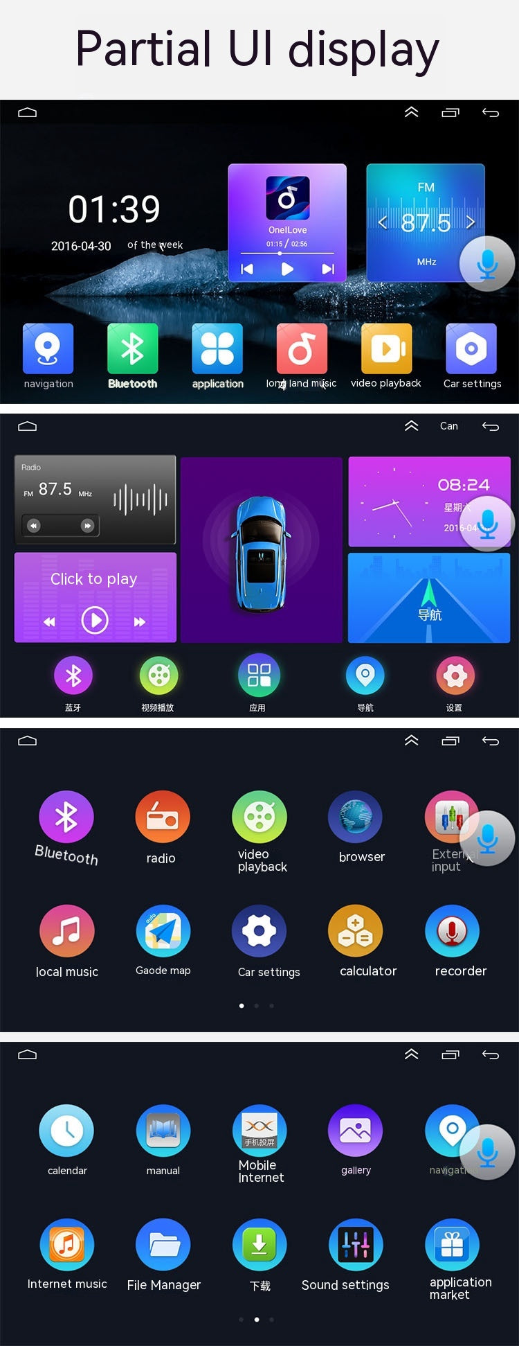 Air conditionné manuel Android Smart Center Console et navigation sans fil Carplay