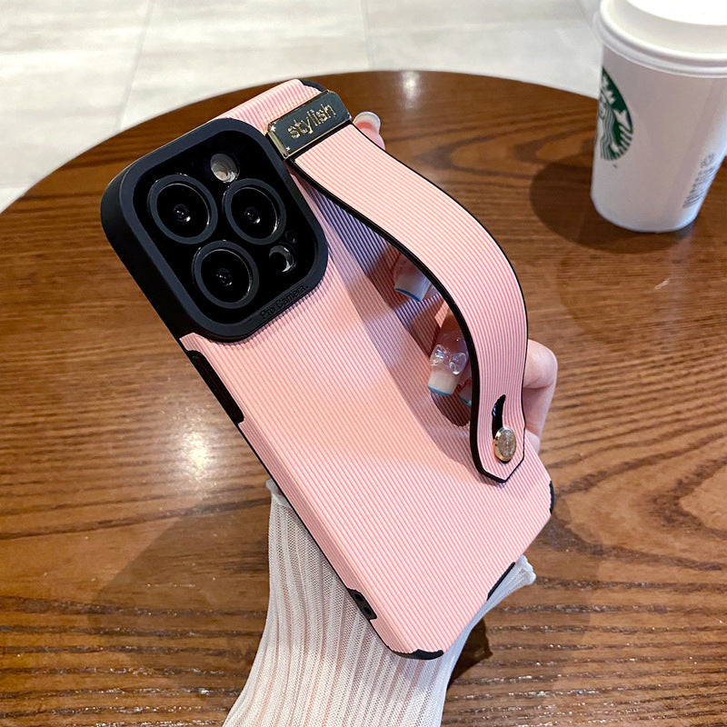 Boîtier de téléphone à motif vertical pour bracelet de poignet