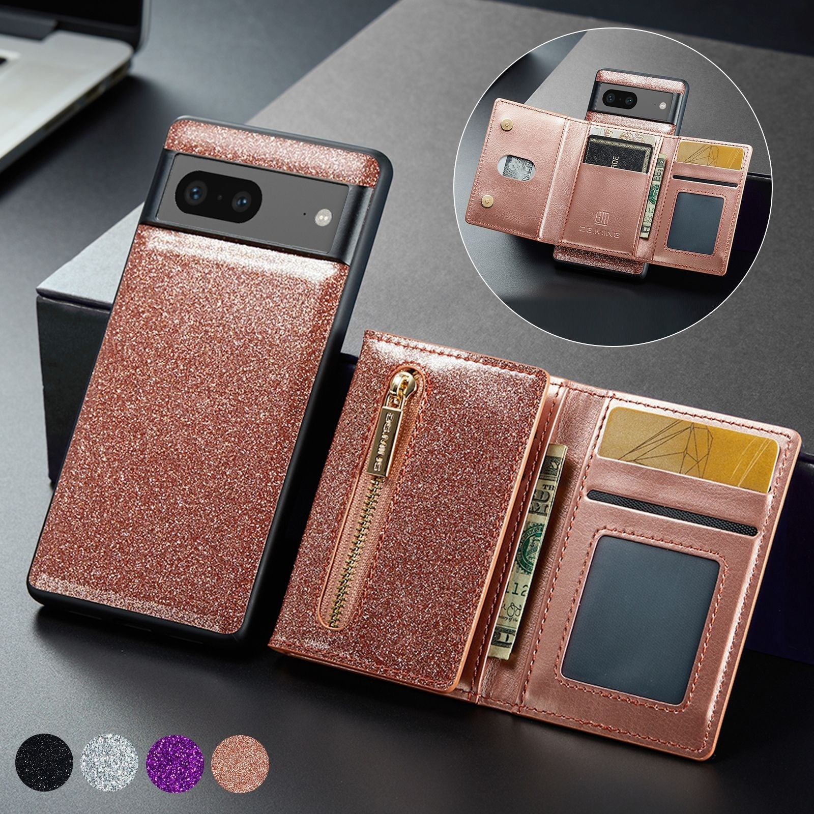Porte-cartes magnétiques Étui de protection pour téléphone Étui en cuir
