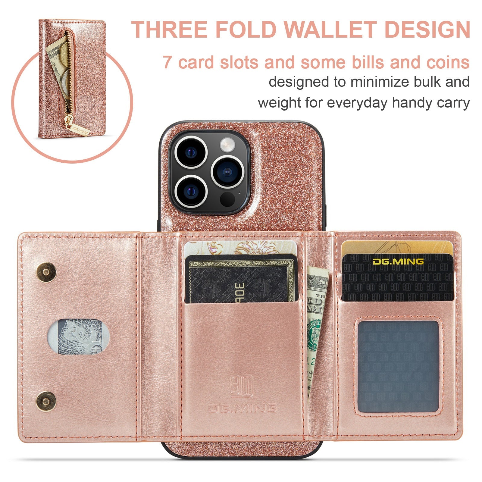 Porte-cartes magnétiques Étui de protection pour téléphone Étui en cuir