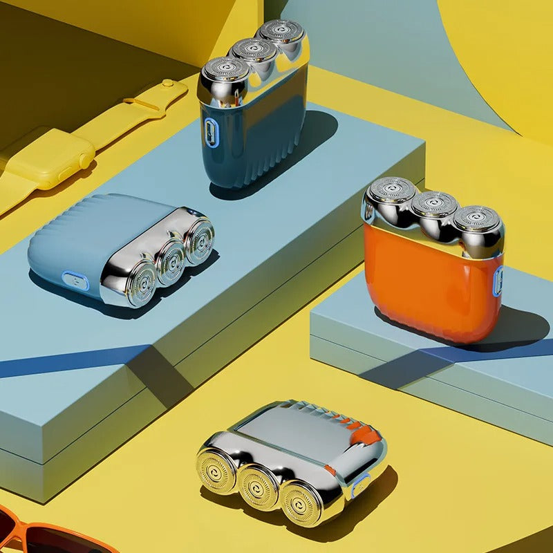 Trois têtes magnétique mini rasoir électrique