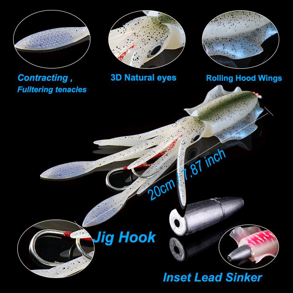 Lure de pêche au calmar bionique UV de haute mer