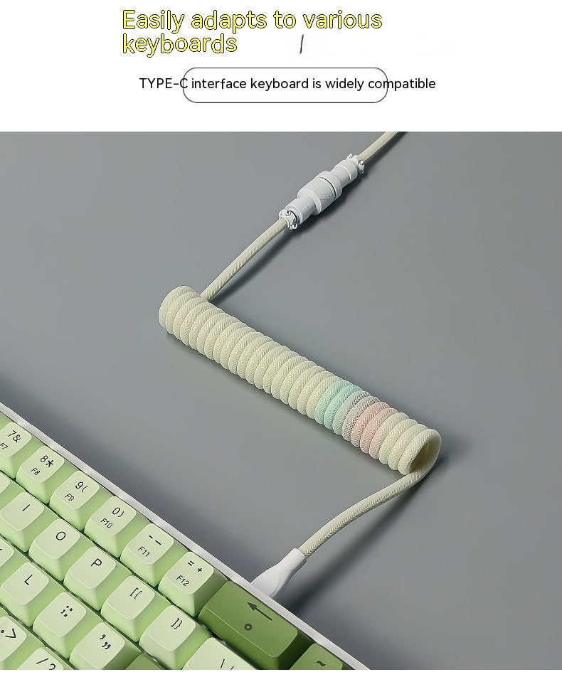 Hang Encens Insertion de données de clavier mécanique câble Stretch Metal Interface Spring Typec