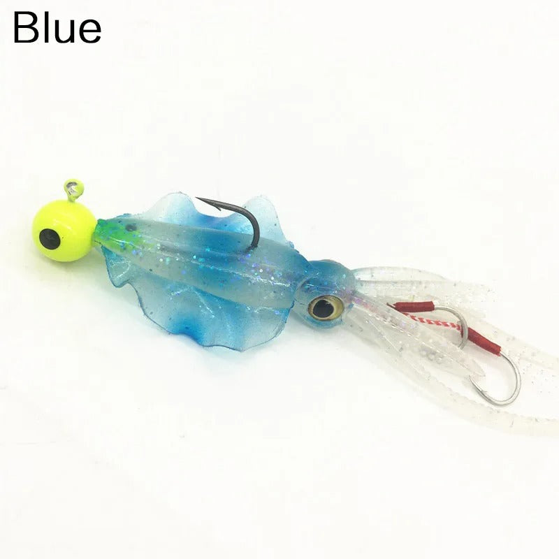 Handmade Luminous Squid Simulation Jig Hook