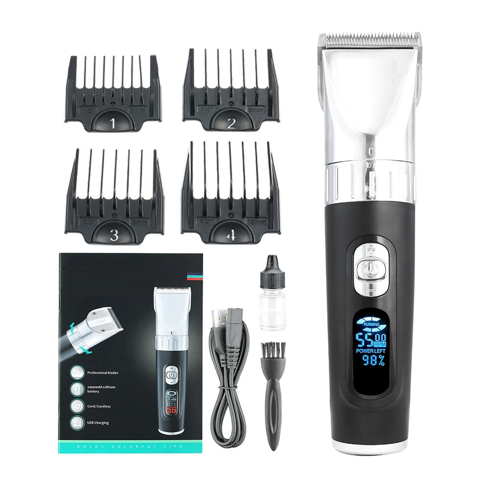 Salon des cheveux professionnel LCD Affichage numérique Cutter électrique