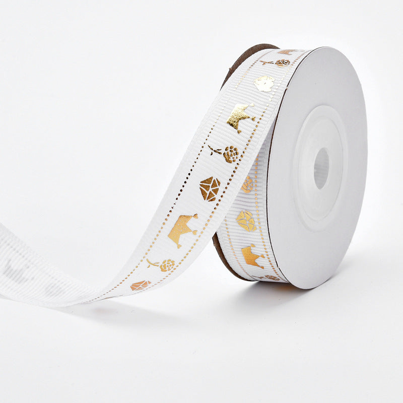 Emballage Ribbon Love Pattern Fleurs Ribbon Mariage Célébration Décoration Ribbon