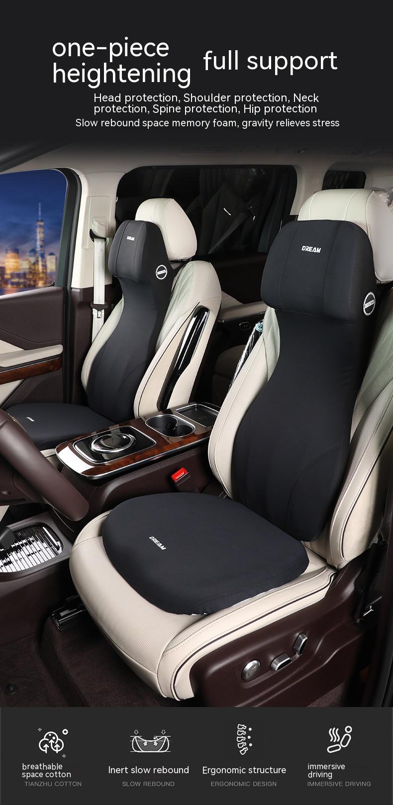 Coussin d'appuie-tête de taille automobile Mousse à mémoire en une pièce