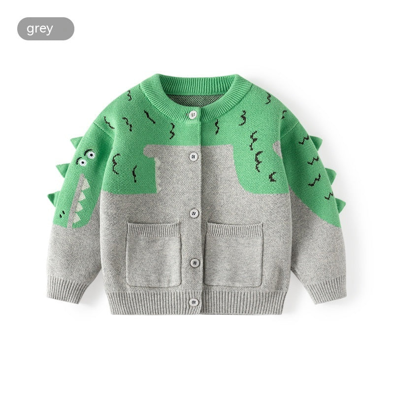 Chandail de Cardigan de petit Dinosaur
