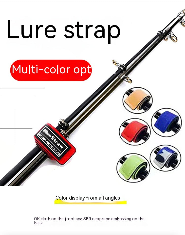 Équipement de pêche Peintre de reliure bande antidérapante Ratchet Tie vers le bas Velcro Rod Wrap Bundle Lur