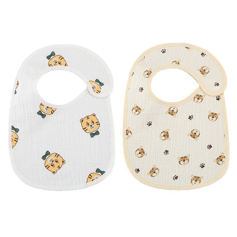 Danish Ins Gauze Imperméable Bib Salive Serviette en U mince 2 pièces