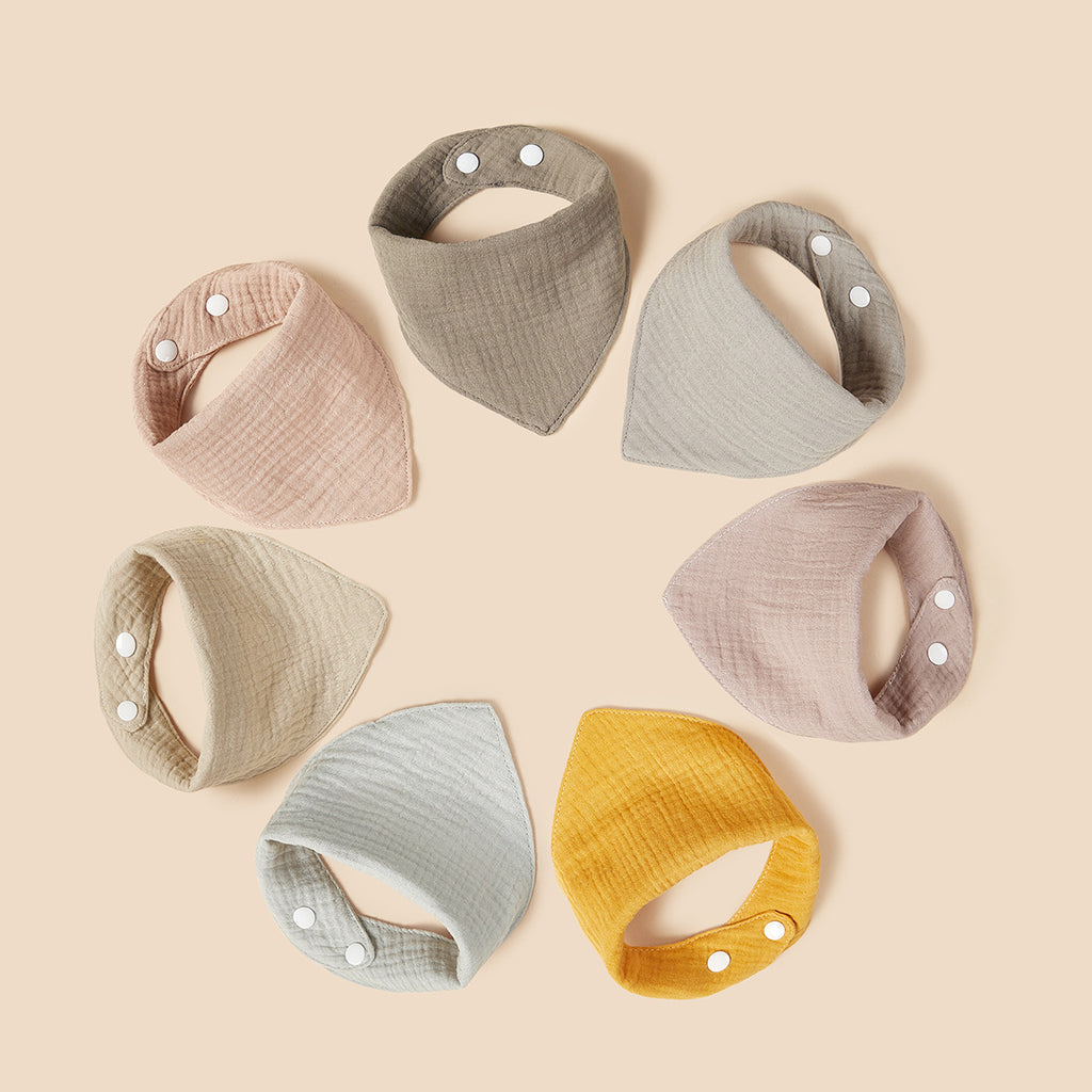 Crêpe Triangular Binder Pure Cotton Baby Bib Salive Serviette