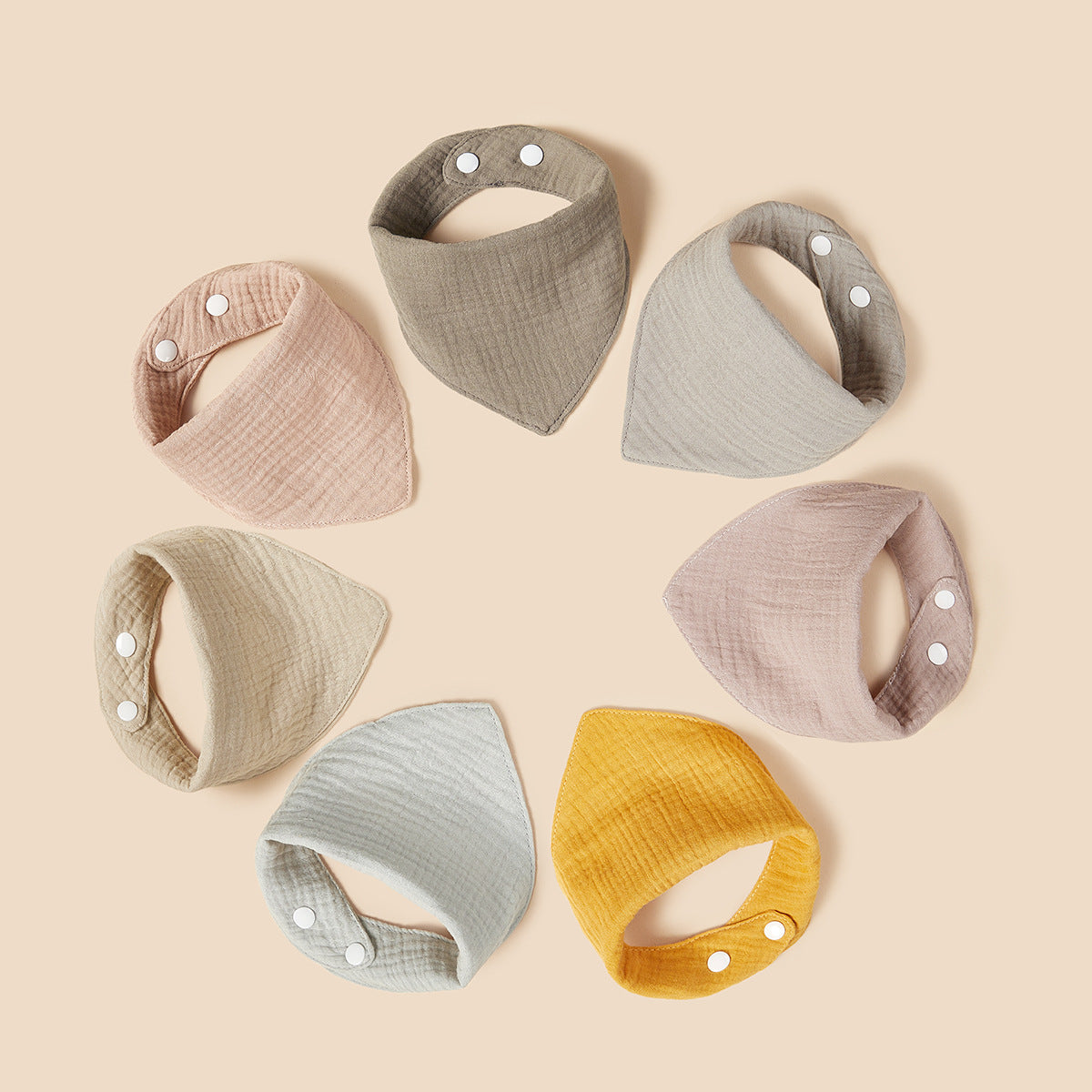 Crêpe Triangular Binder Pure Cotton Baby Bib Salive Serviette