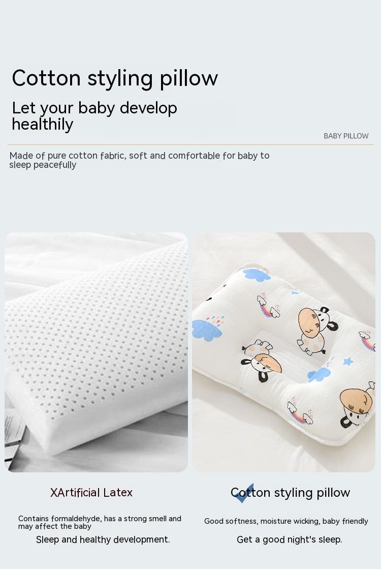 Fournitures de dessin animé de bébé Tête anti-déviation Mémoire Mousse Oreiller bébé