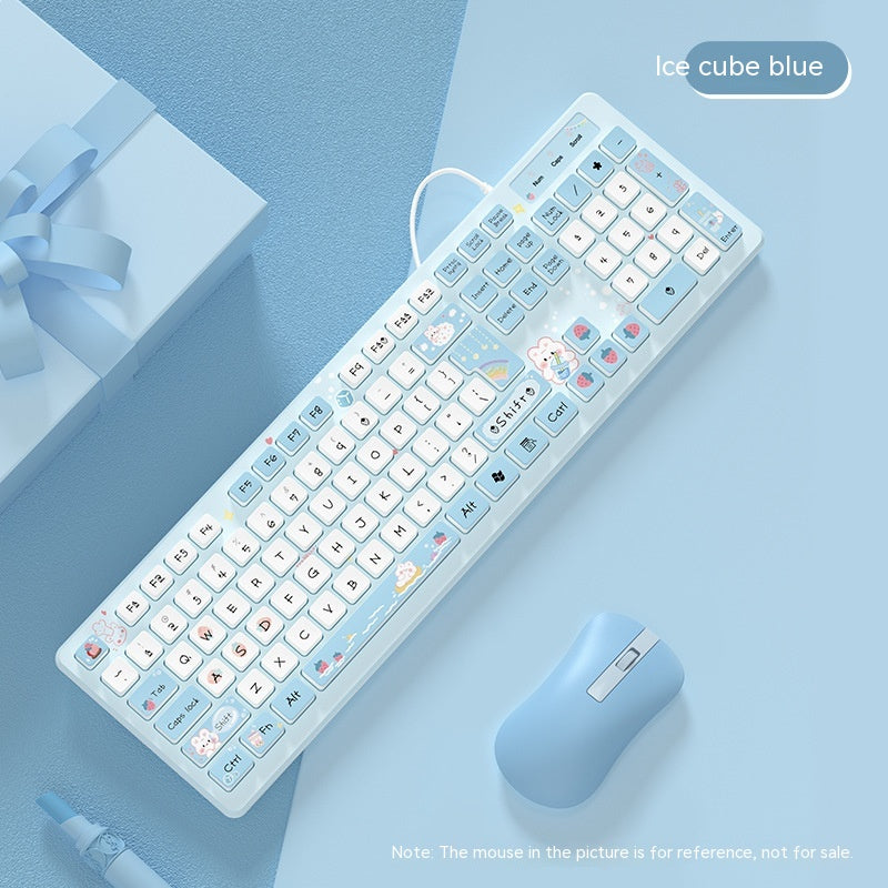 Thé de lait Lapin mignon chocolat filaire clavier