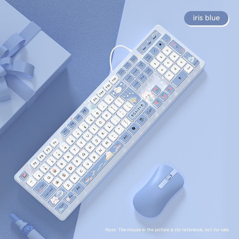 Thé de lait Lapin mignon chocolat filaire clavier