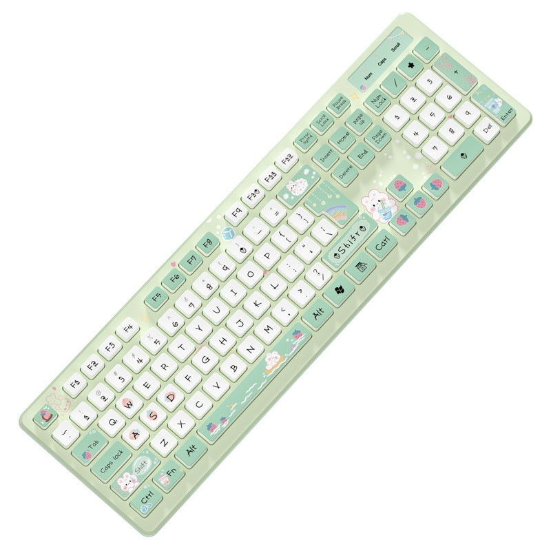 Thé de lait Lapin mignon chocolat filaire clavier