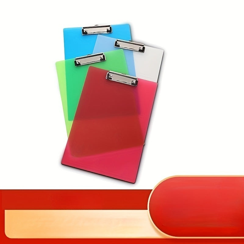 A4 Porte-plaques Plaque transparente Panneau d'écriture Pad métal plat Clip Conseil de dessin Bureau F