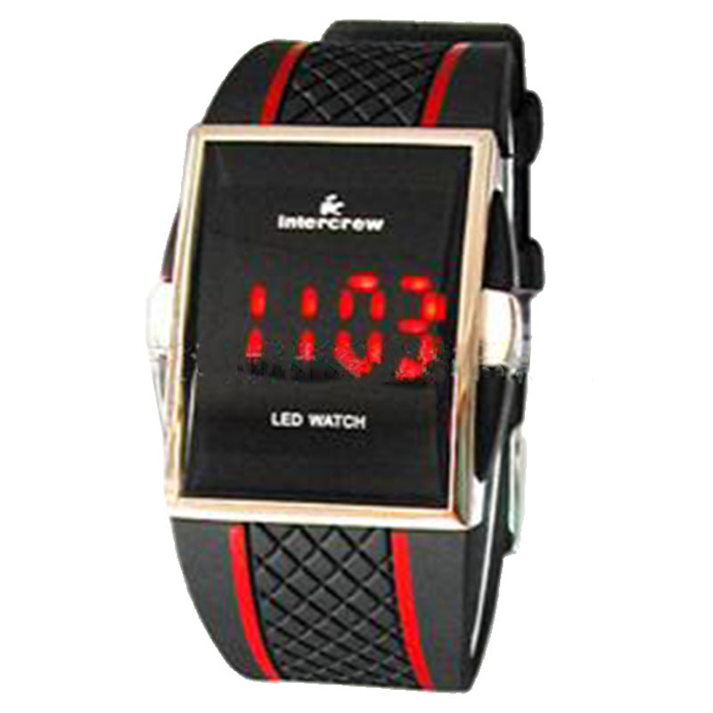 Montre de sport de la mode masculine Silicone Square