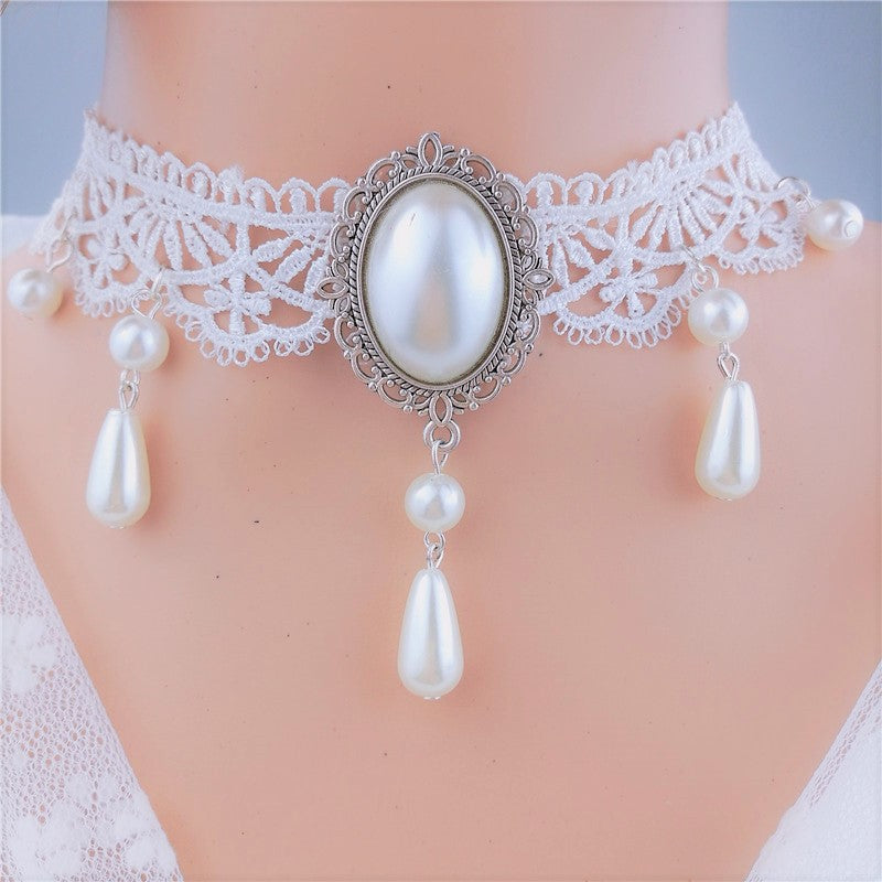 Chaîne personnalisée de collier en dentelle cristal multicouche