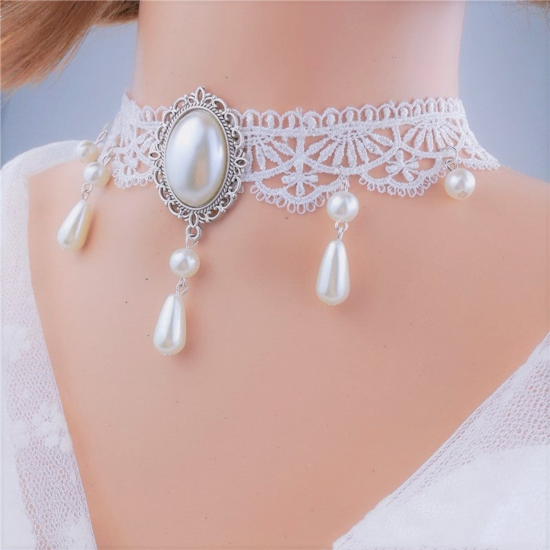 Chaîne personnalisée de collier en dentelle cristal multicouche
