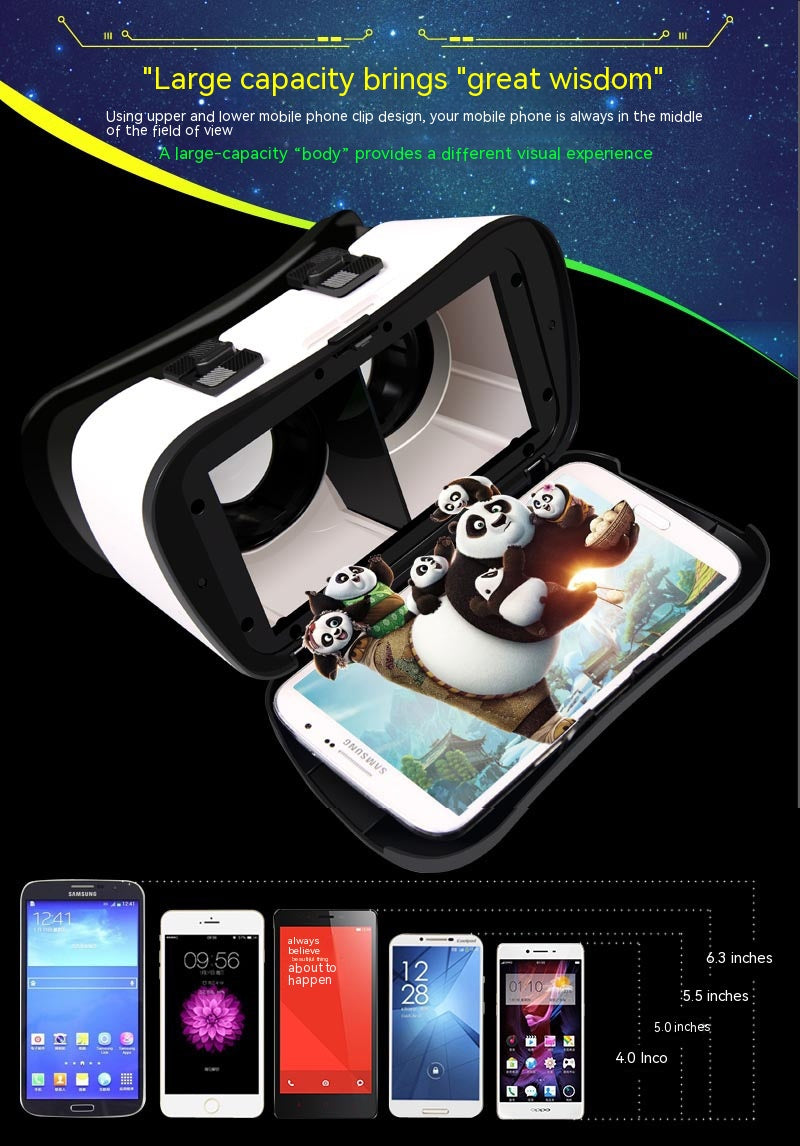 Téléphone 3D Verres VR Verres à tête Vr Verres VR Virtuel