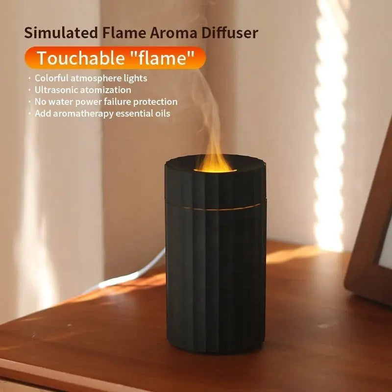 Humidificateur d'air avec effet de flamme Diffuseur d'huile essentielle Diffuseur d'arôme silencieux Accueil Fragranc